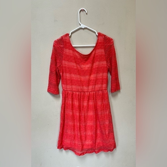 PINK Owl Woman’s Coral Patterned Sleeveless Spring Dress Large - Picture 1 of 14